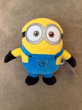 Universal Minion Yellow Plush Character with Blue Overalls